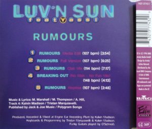 Luv'n Sun Feat. Yassi ‎– Rumours – Bild 2