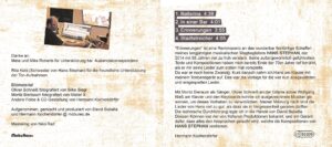 Moritz Bierbaum Erinnerungen Booklet